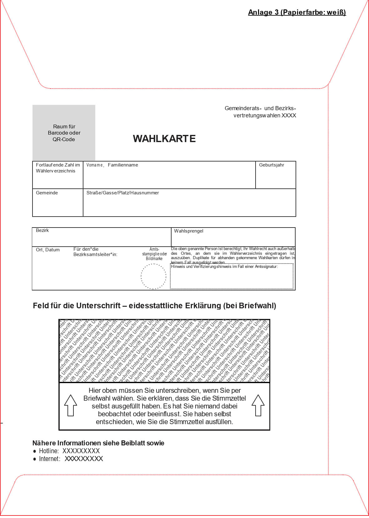 Anlage 3
Vorderseite