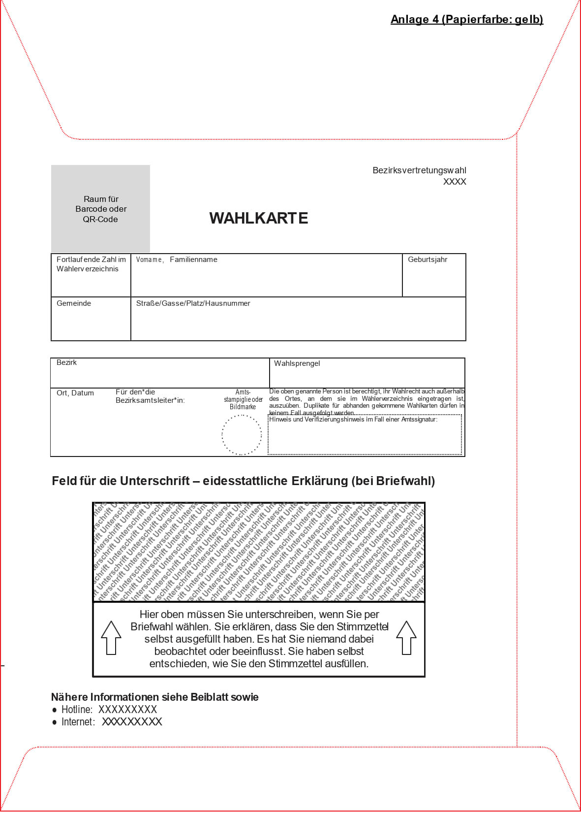 Anlage 4
Vorderseite