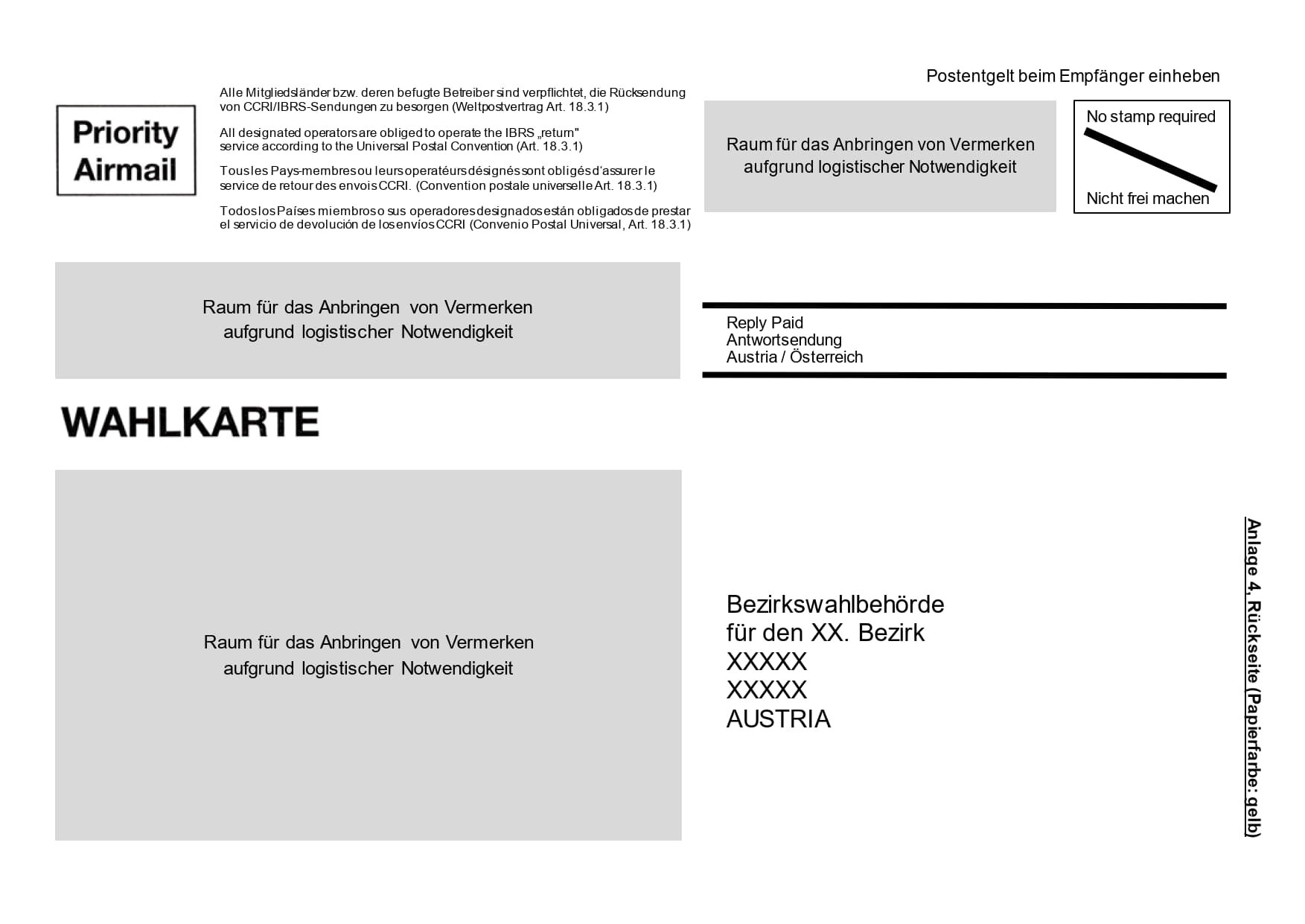 Anlage 4
Rückseite